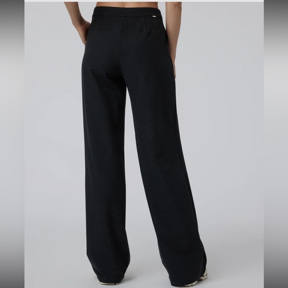 Vuori Women's Elevation Trouser Black Heather Wide Leg High Rise Pants Size XL - Picture 3 of 9